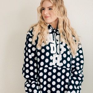 Nike Polka Dot Black and White Hoodie NWT